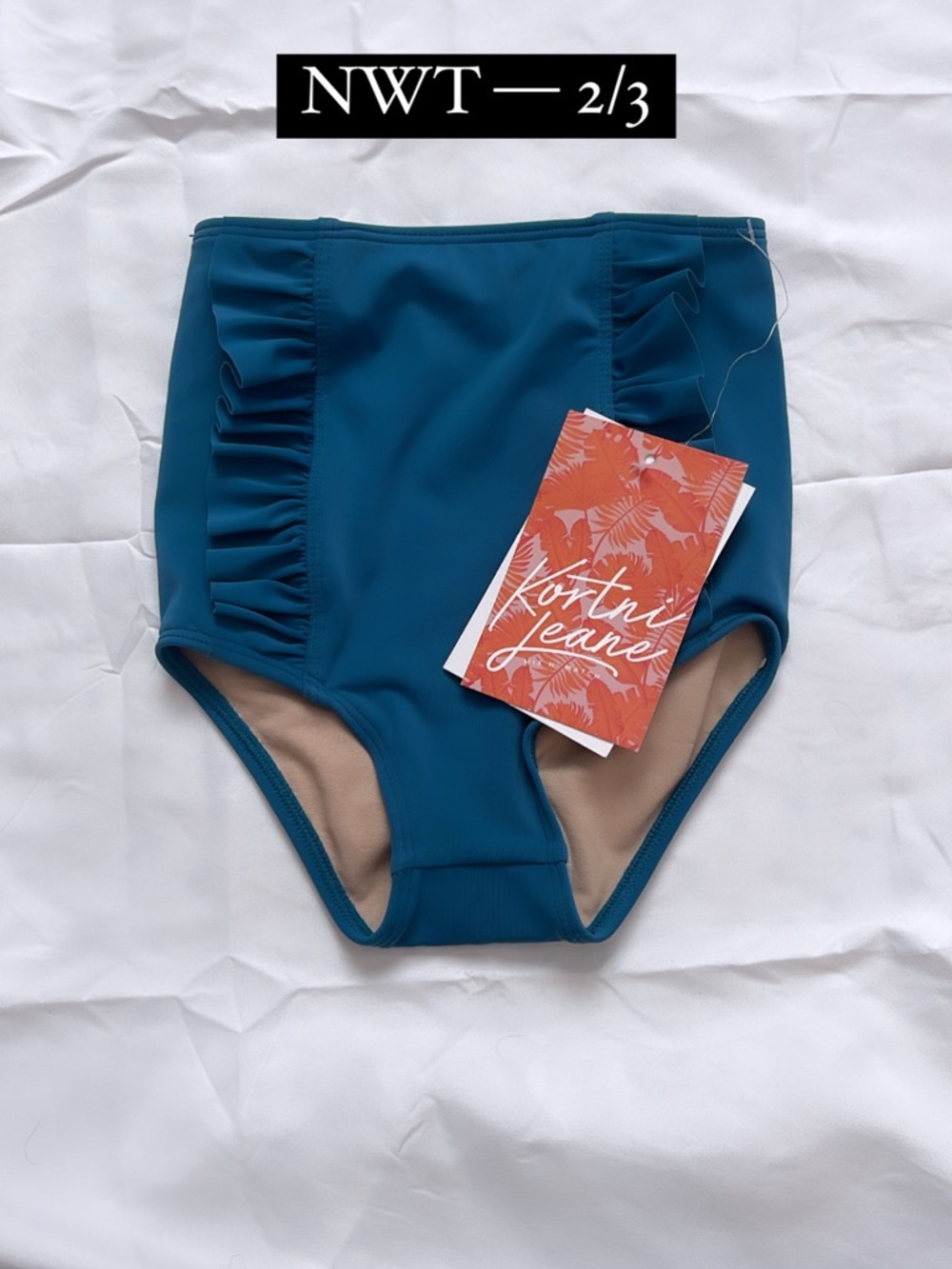 Koran jeane ruffle up bottoms teal